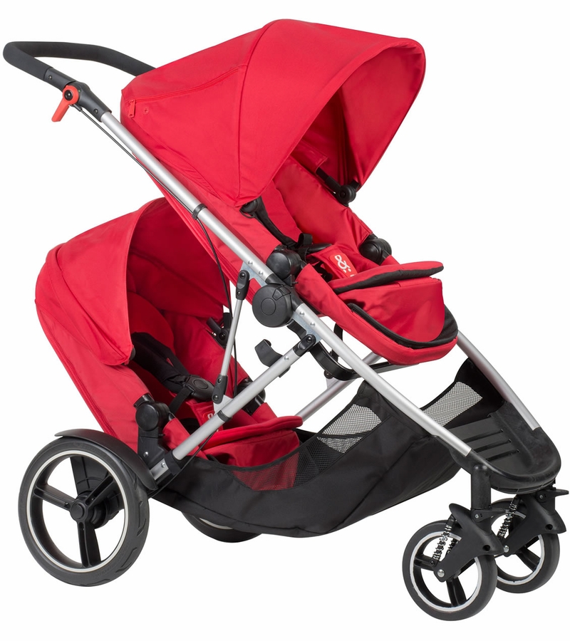 Phil & Teds Voyager Double Stroller Red