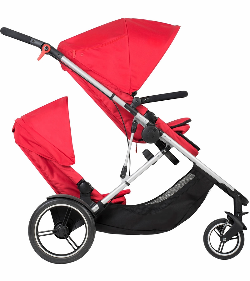 Phil & Teds Voyager Double Stroller Red