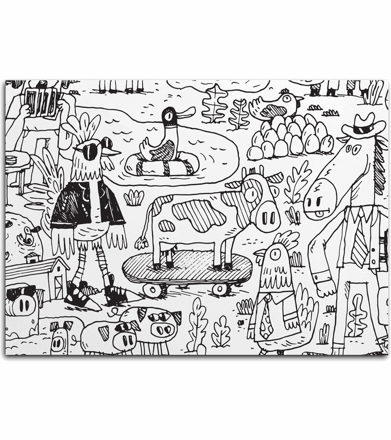 Pirasta Funny Farm Coloring Sheets