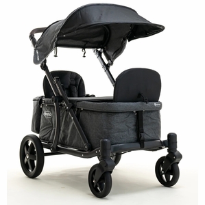 Pronto One (2 Seater) Stroller Wagon - Black Frame / City Black