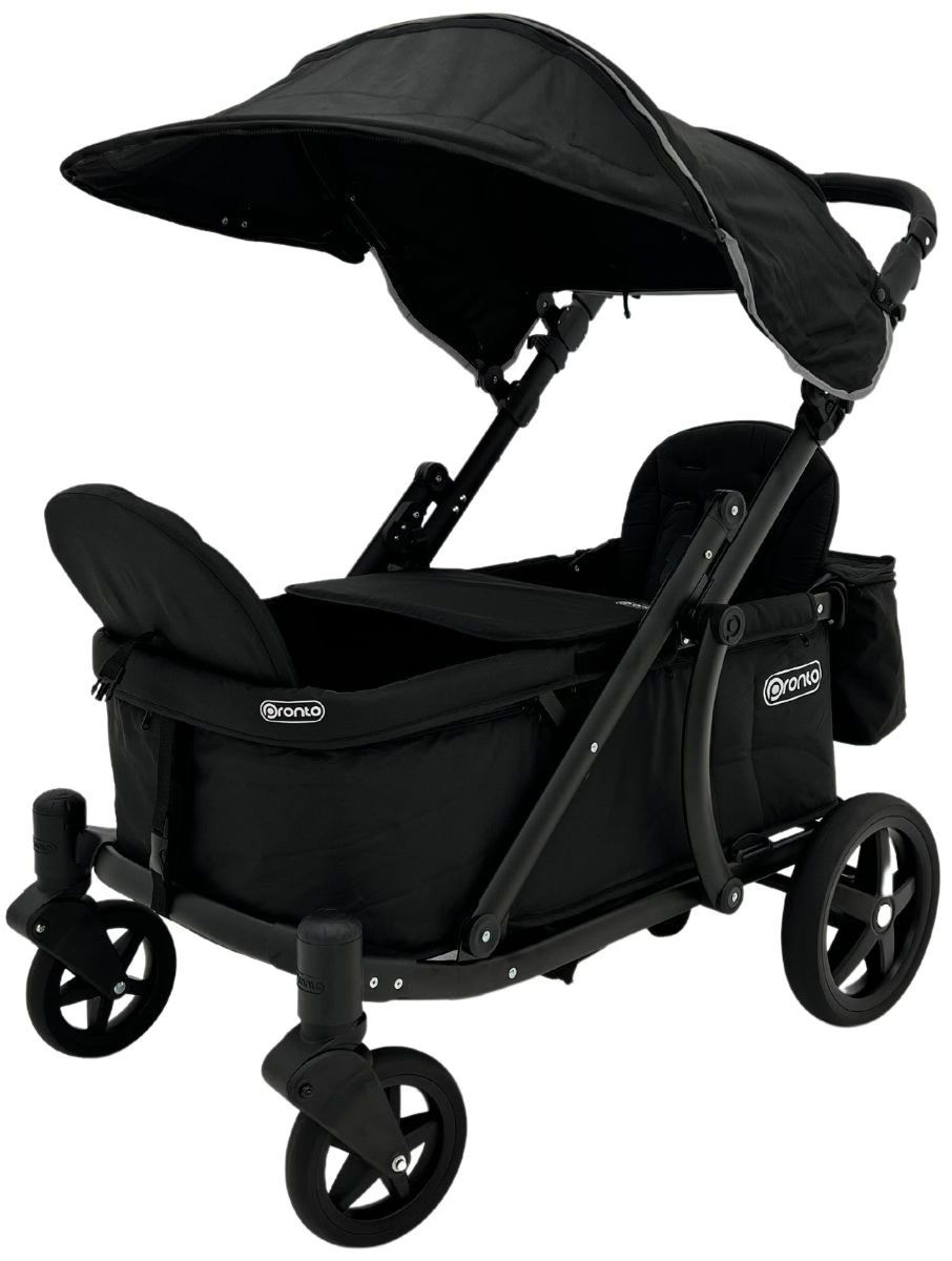 Pronto Squared (2 Seater) Stroller Wagon Black Frame / City Black