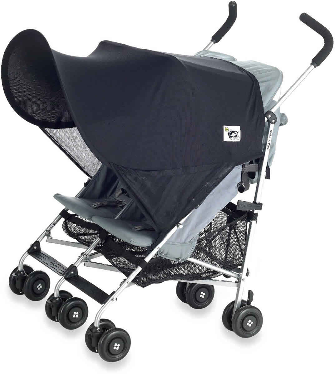 ProtectaBub UPF 50+ Classic Twin Stroller & Jogger Sunshade Navy