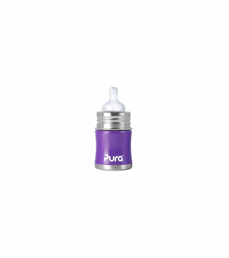 Pura Stainless Kiki 5 oz Infant Bottle Grape