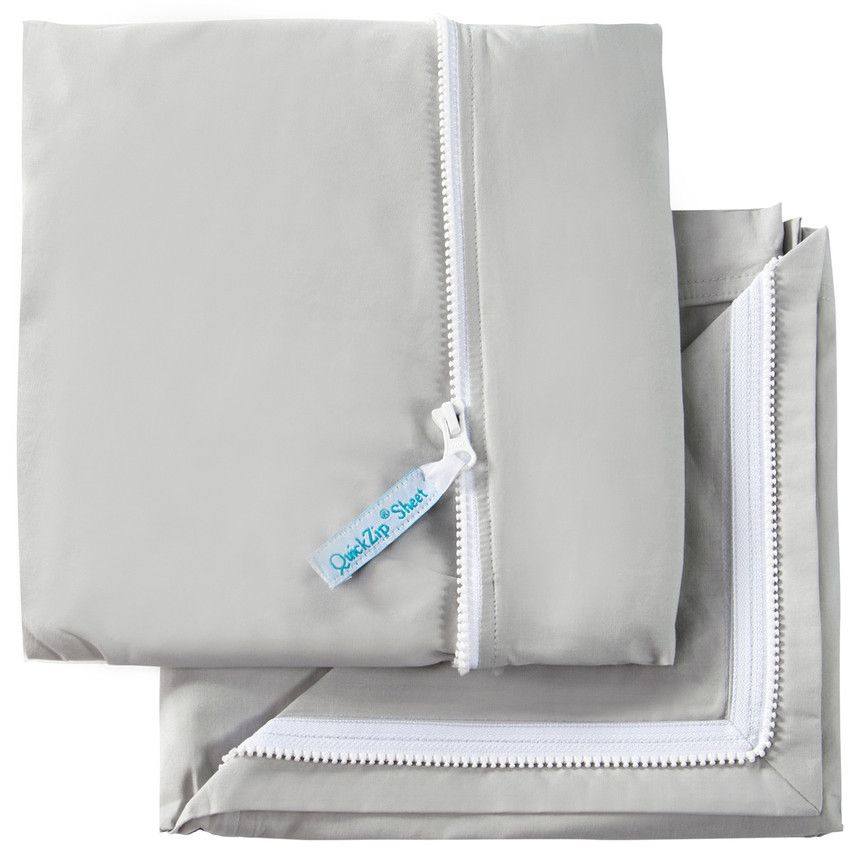 QuickZip Crib Starter Set Grey