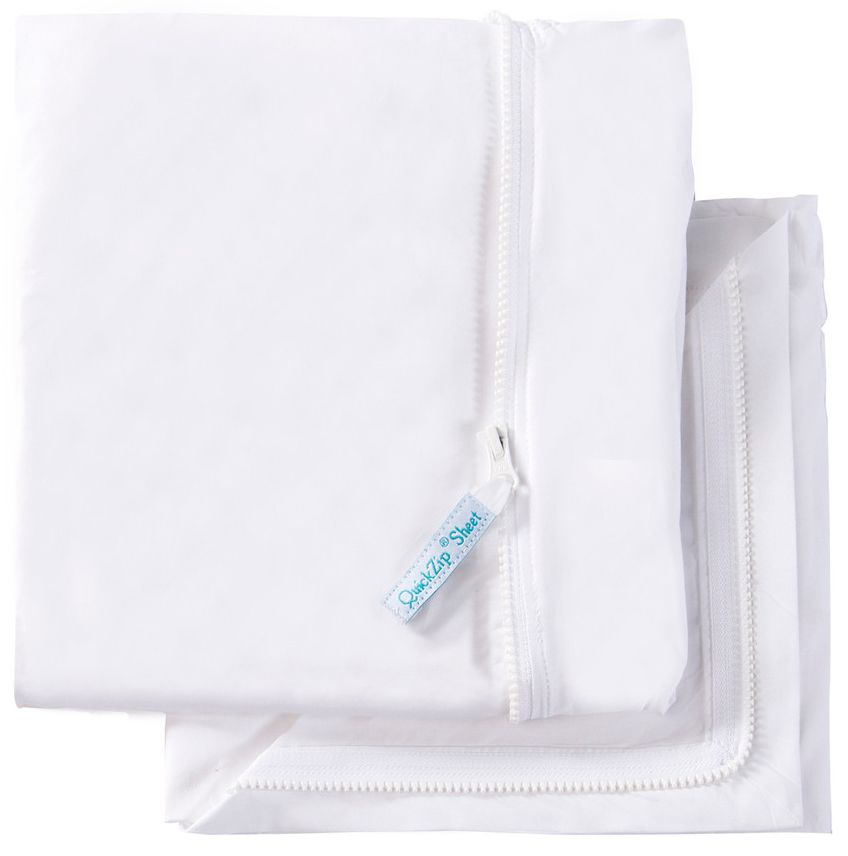 QuickZip Crib Starter Set White