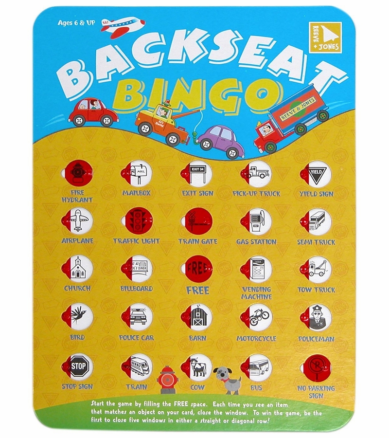 Reeve + Jones Back Seat Bingo