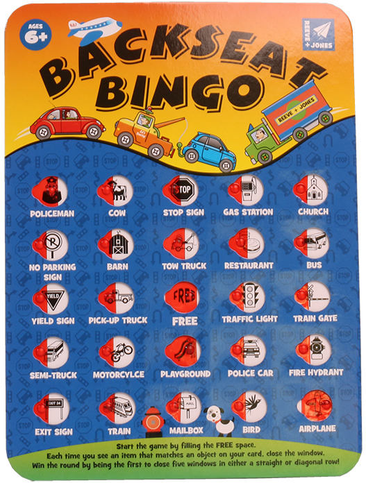 Reeve + Jones Back Seat Bingo