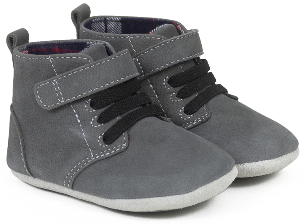 Robeez First Kicks Thiago - Charcoal, months