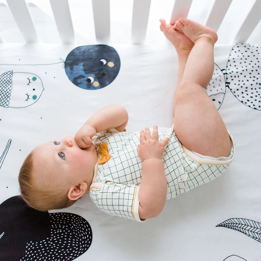 Rookie Humans Cotton Sateen Crib Sheet Woodland Dreams