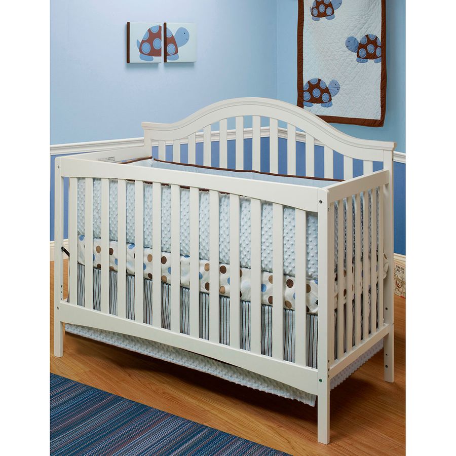 SB2 Lynn Crib with Toddler Rail in White