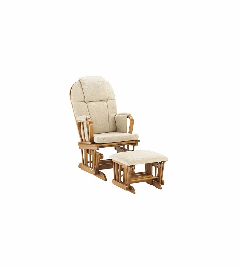 Shermag 37913CB26 Glider with Ottoman in Pecan