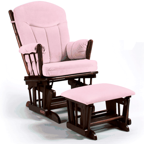 Shermag Multiposition Adjustable Glider and Ottoman Combo in Tea