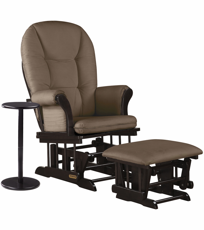 Shermag Peyton Glider & Ottoman Dark Peat