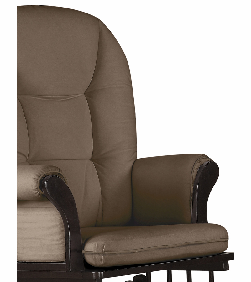 Shermag Peyton Glider & Ottoman Dark Peat