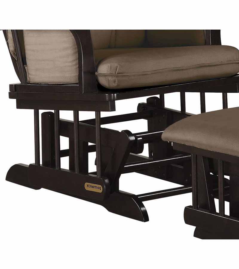 Shermag Peyton Glider & Ottoman Dark Peat