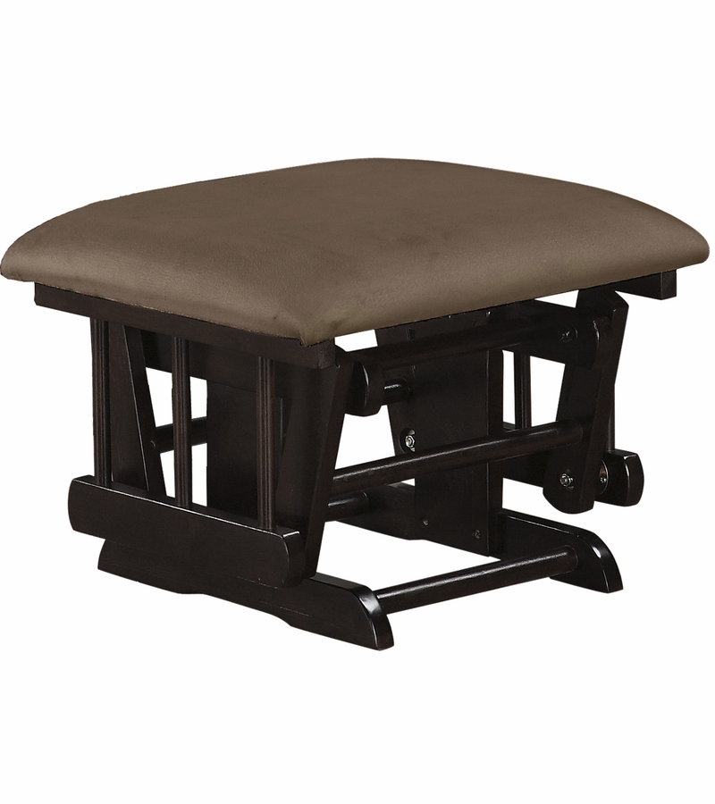 Shermag Peyton Glider & Ottoman Dark Peat