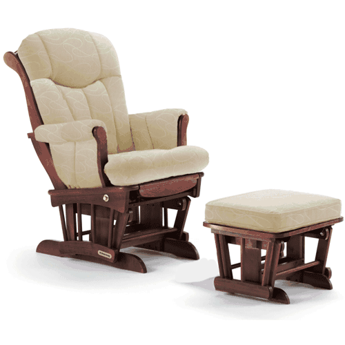 Shermag Sleigh Multipostion and Recling Glider and Ottoman in