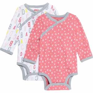 Skip Hop ABC-123 Long Sleeve Bodysuit Set, 2-Pack - Pink (6 Months)