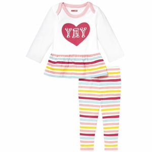Skip Hop Baby Says Long Sleeve Tunic & Legging Set - Pink Stripes (9 Months)