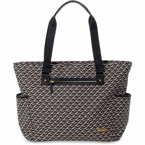 Skip Hop Deco Saffiano Tote Diaper Bag - Black