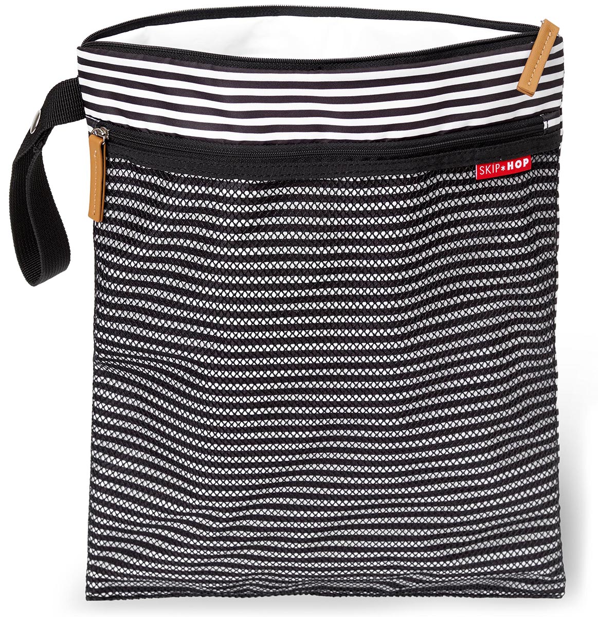 Skip Hop Grab & Go Wet/Dry Bag- Black/White Stripe