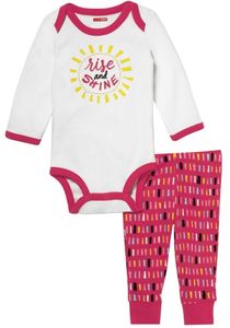 Skip Hop Long Sleeve Bodysuit & Pant Set, Rise & Shine - Confetti (9 Months)