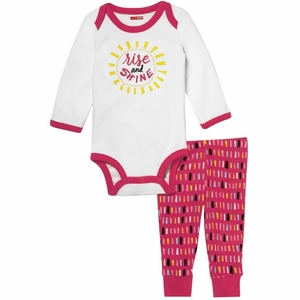 Skip Hop Long Sleeve Bodysuit & Pant Set, Rise & Shine - Confetti (9 Months)