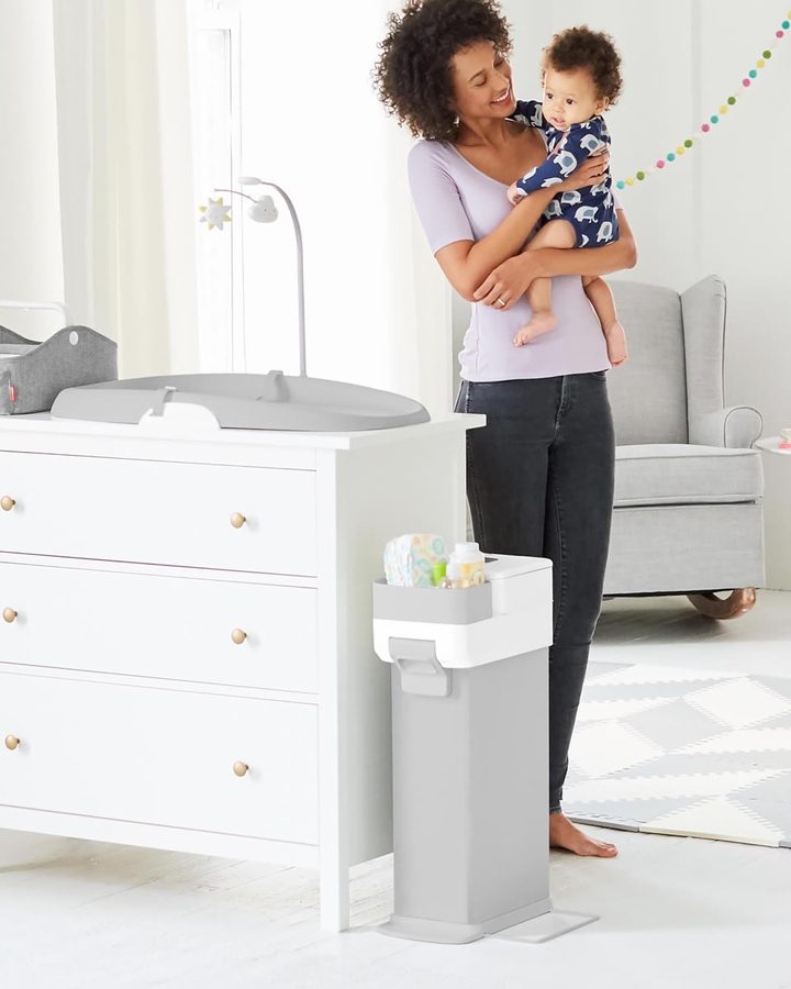Skip Hop Nursery Style Diaper Pail Grey