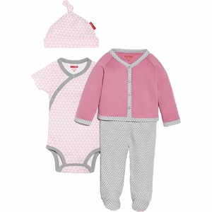 Skip Hop Petite Triangles 4-Piece Welcome Home Set - Pink (3 Months)