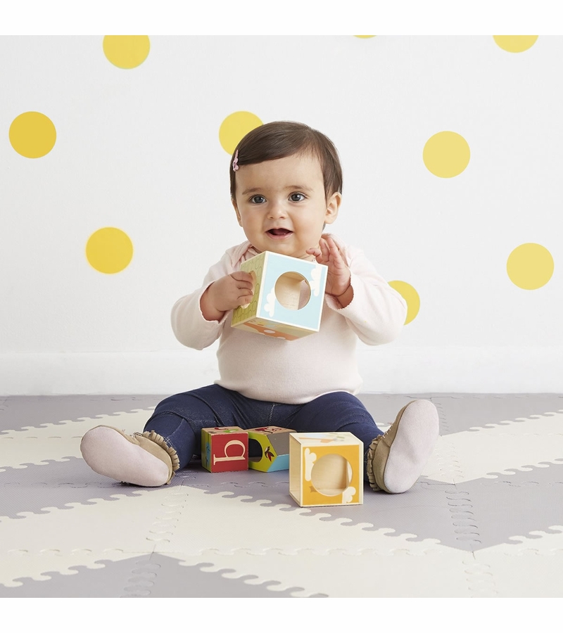 Skip Hop Playspot Geo Interlocking Foam Tiles Grey / Cream
