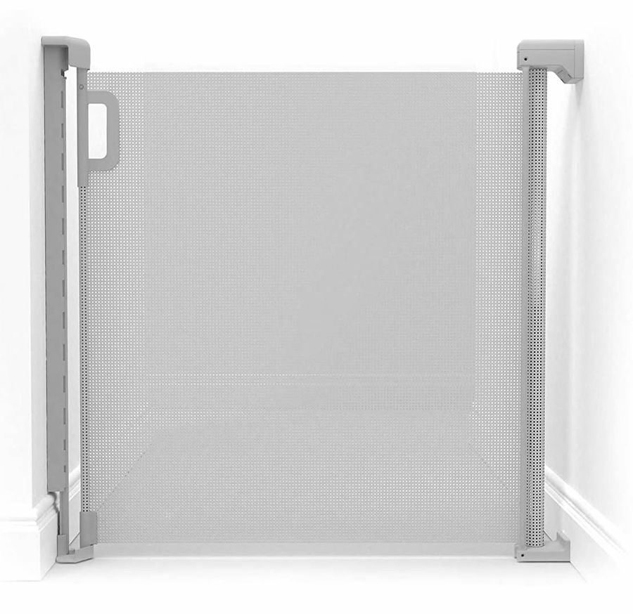 Skip Hop Playview Retractable Baby Gate Grey Mesh