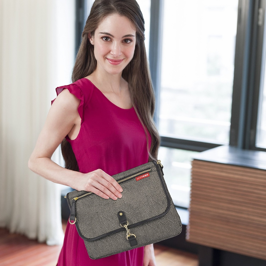 Skip Hop Soho Diaper Clutch Herringbone
