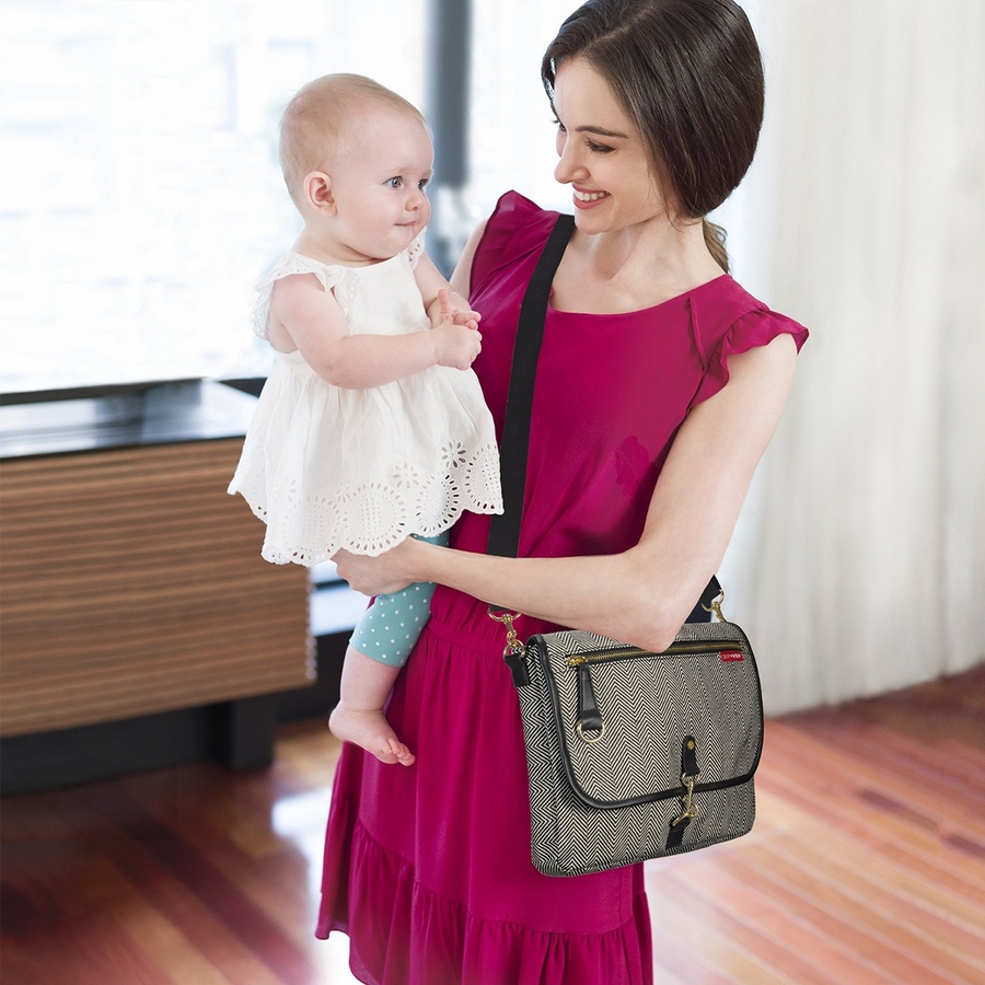 Skip Hop Soho Diaper Clutch Herringbone