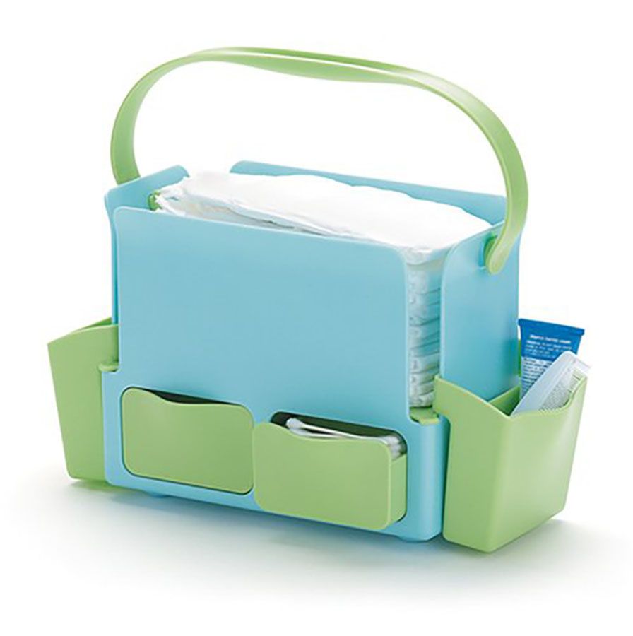 Skip Hop Toolbox Diaper Caddy Sky Blue/Lime
