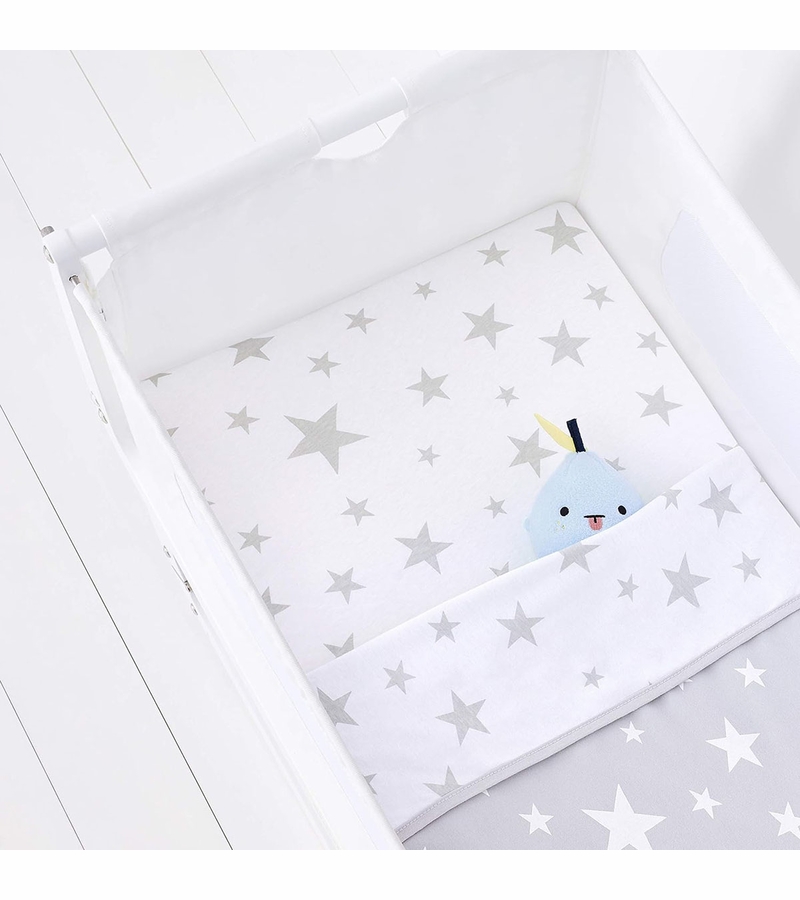 Snuz 3 Piece SnuzPod Crib Bedding Set Grey Star