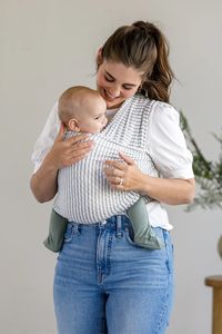 Solly Baby Wrap - Natural & Grey Stripe