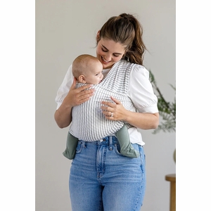 Solly Baby Wrap - Natural & Grey Stripe