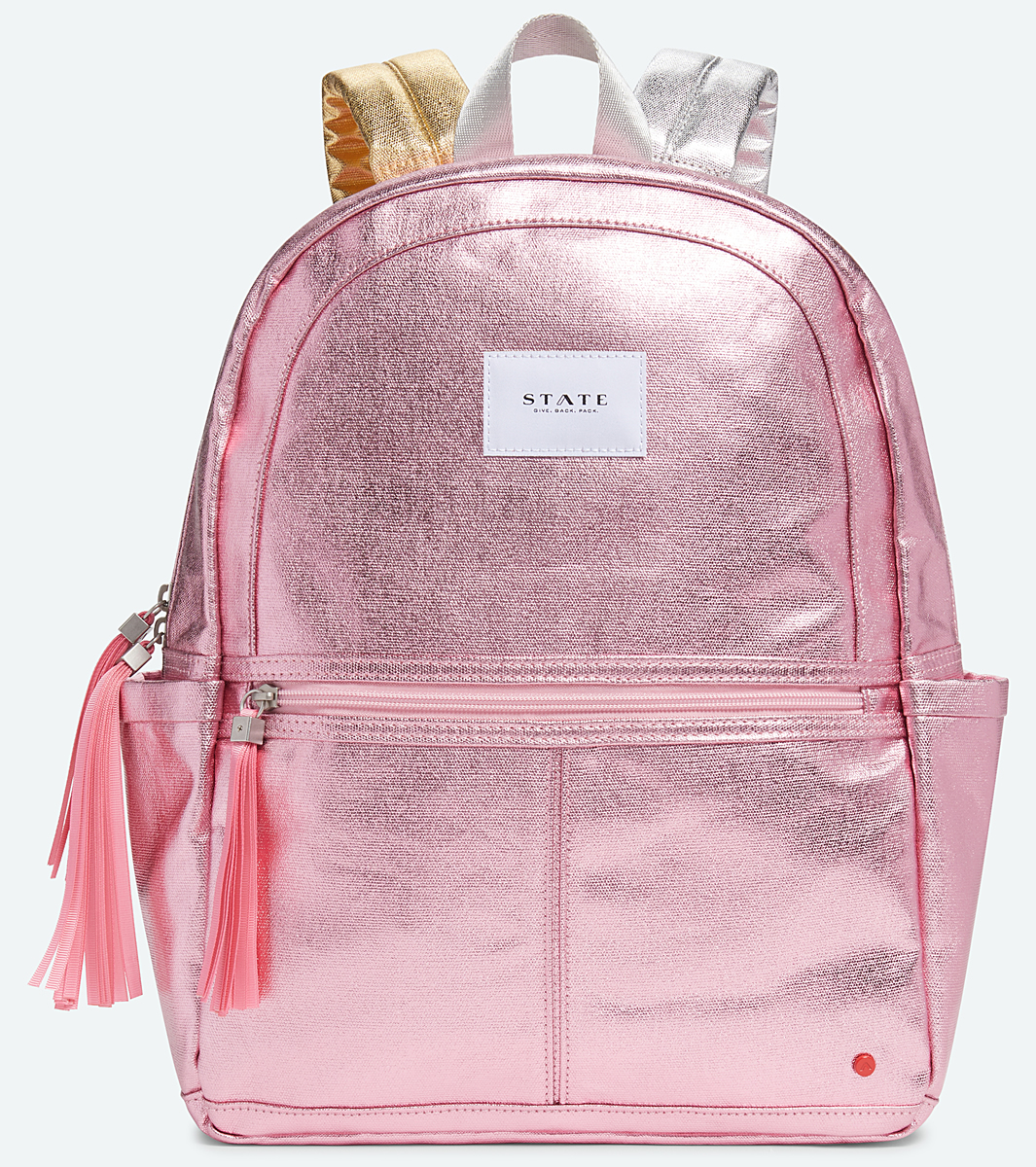 State Bags Kane Backpack Diaper Bag Pink Metallic