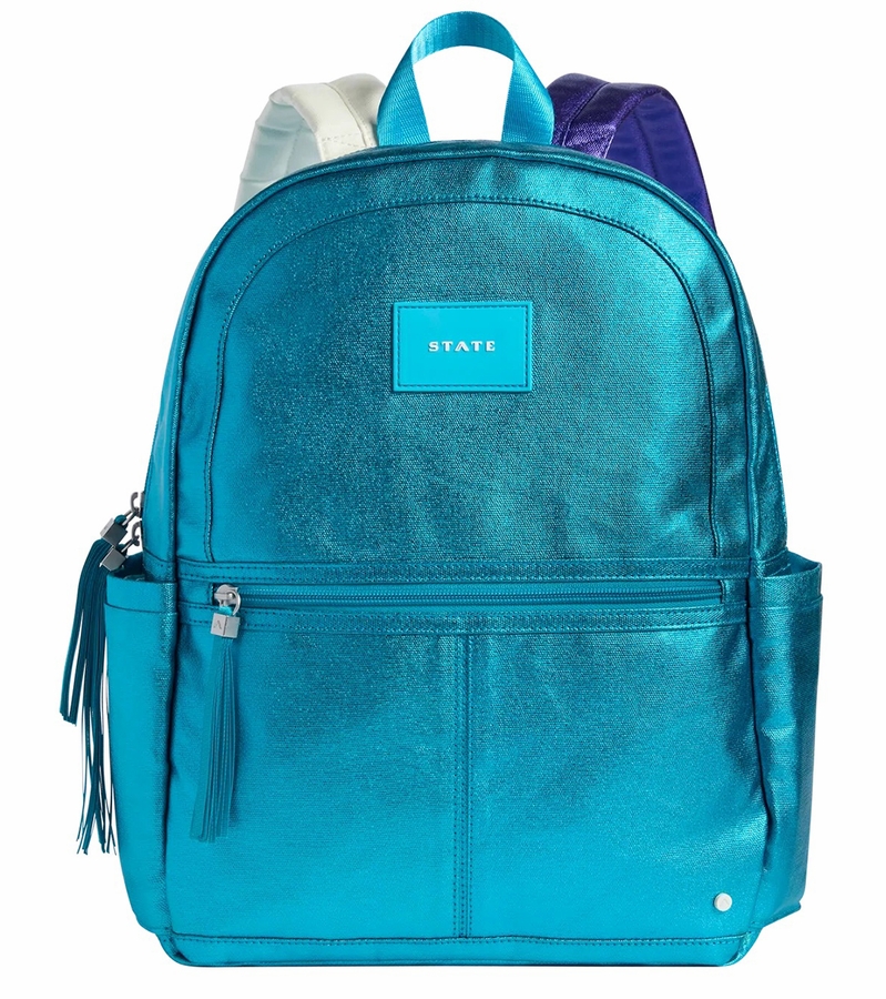 State Bags Kane Kids Backpack Metallic Blue Multi