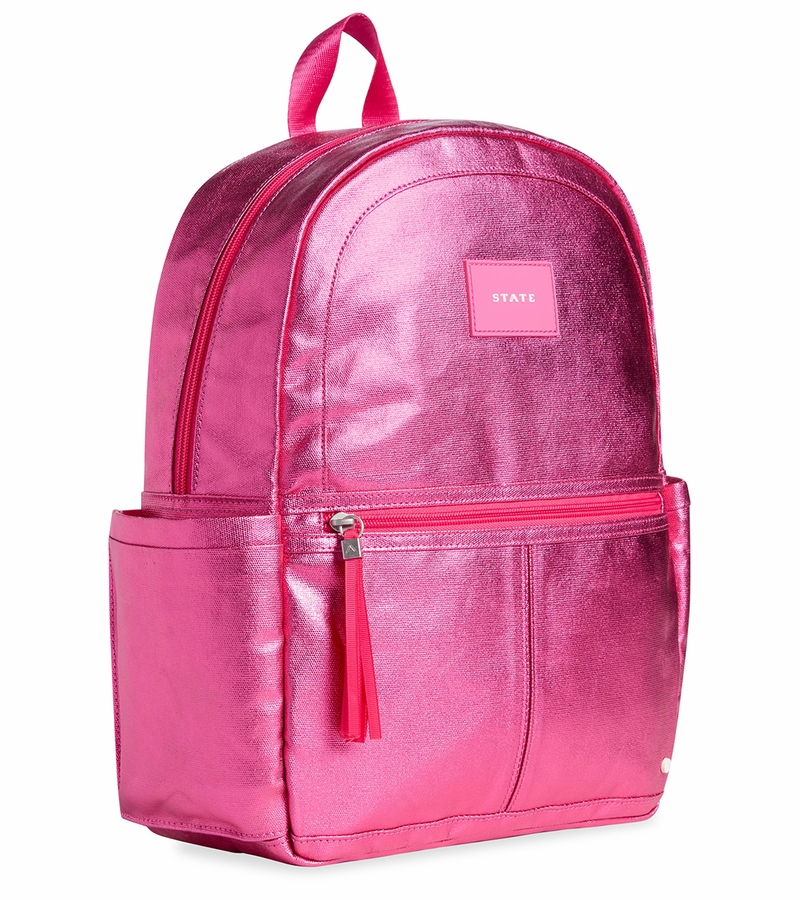 State Bags Kane Kids Backpack Metallic Hot Pink Multi