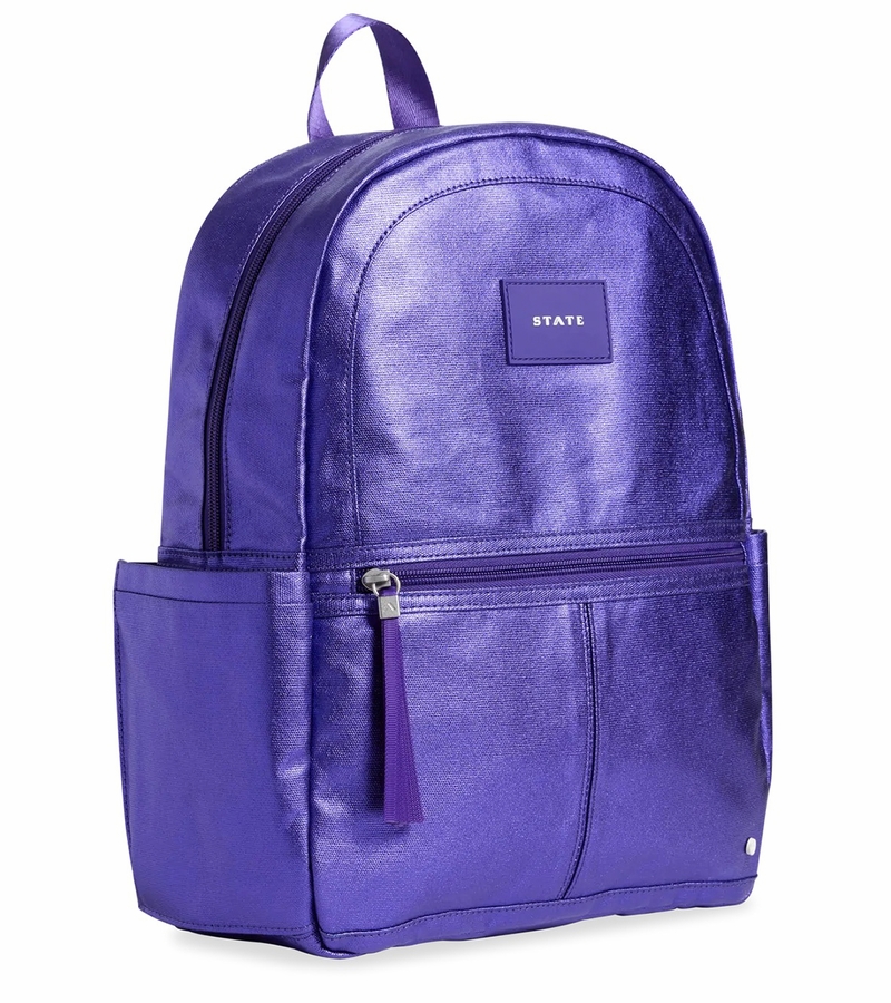 State Bags Kane Kids Backpack Metallic Purple Multi