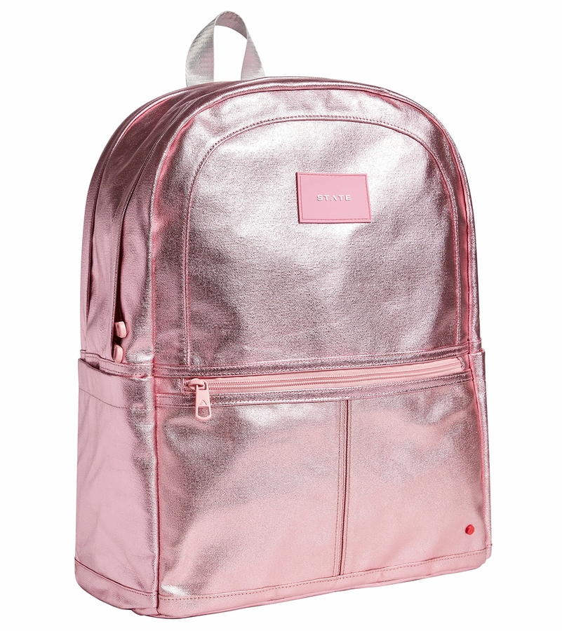 State Bags Kane Kids Large Backpack Metallic Pink / Silver