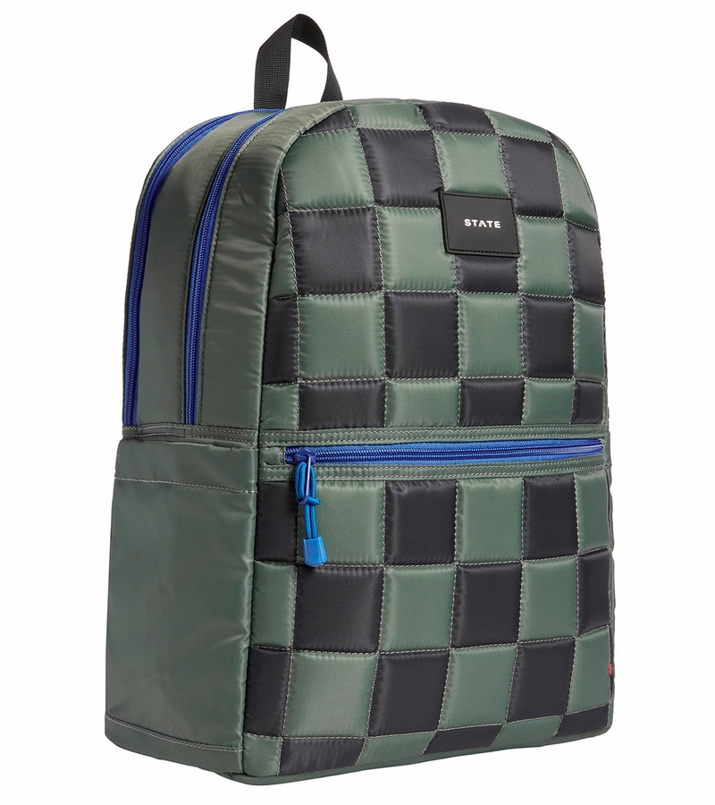 State Bags Kane Kids Large Backpack Metallic Puffer Checkerboard