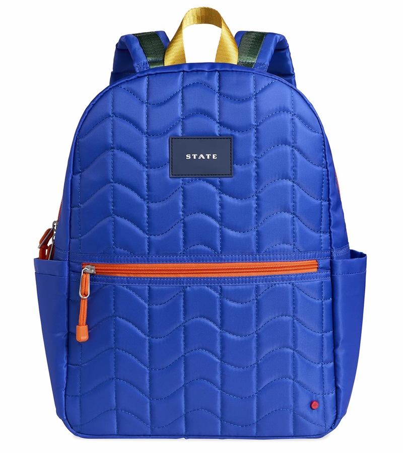 State Bags Kane Kids Travel Backpack Blue Wiggly Puffer