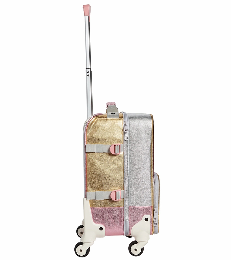 State Bags Mini Logan Suitcase Pink / Silver