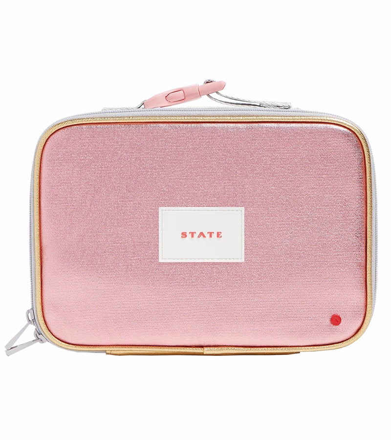 State Bags Rodgers Lunch Box Pink / Silver