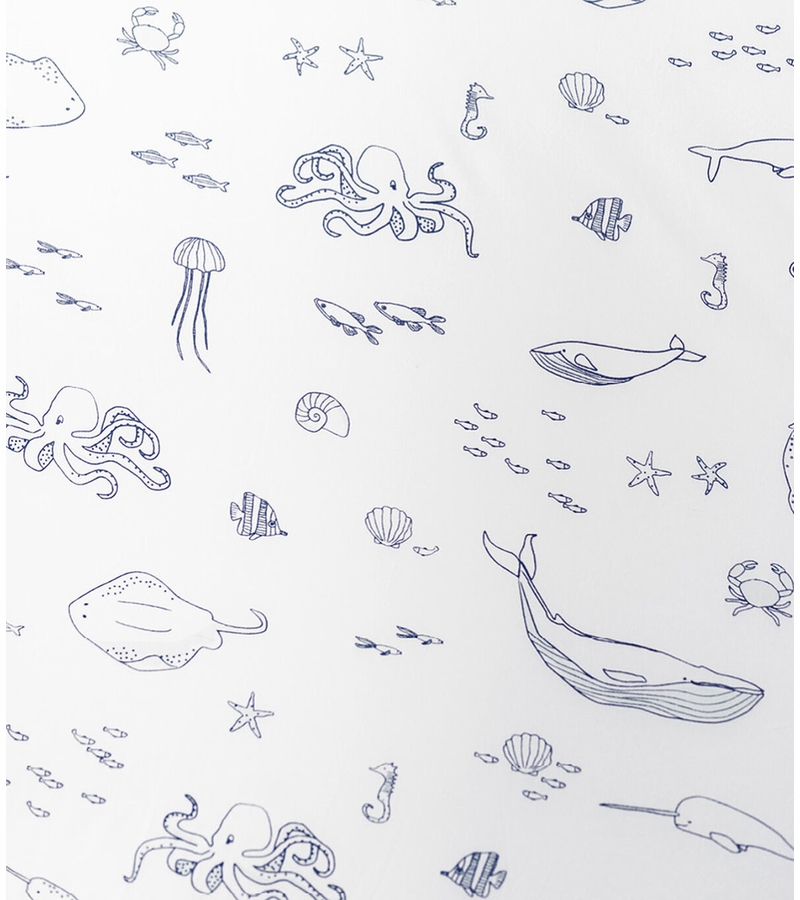 Stokke 2023 Sleepi Fitted Sheet Bed by Pehr Life Aquatic