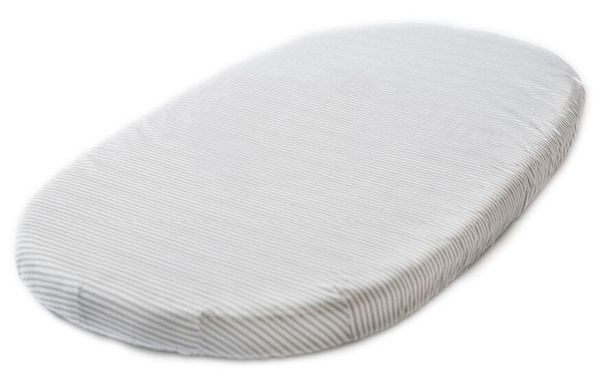 Stokke 2023 Sleepi Fitted Sheet Bed by Pehr - Stripped Away Pebbles