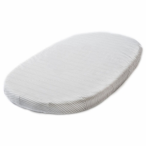 Stokke 2023 Sleepi Fitted Sheet Bed by Pehr - Stripped Away Pebbles