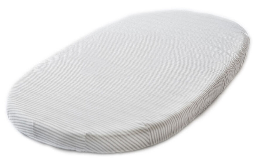 Stokke 2023 Sleepi Fitted Sheet Bed by Pehr - Stripped Away Pebbles